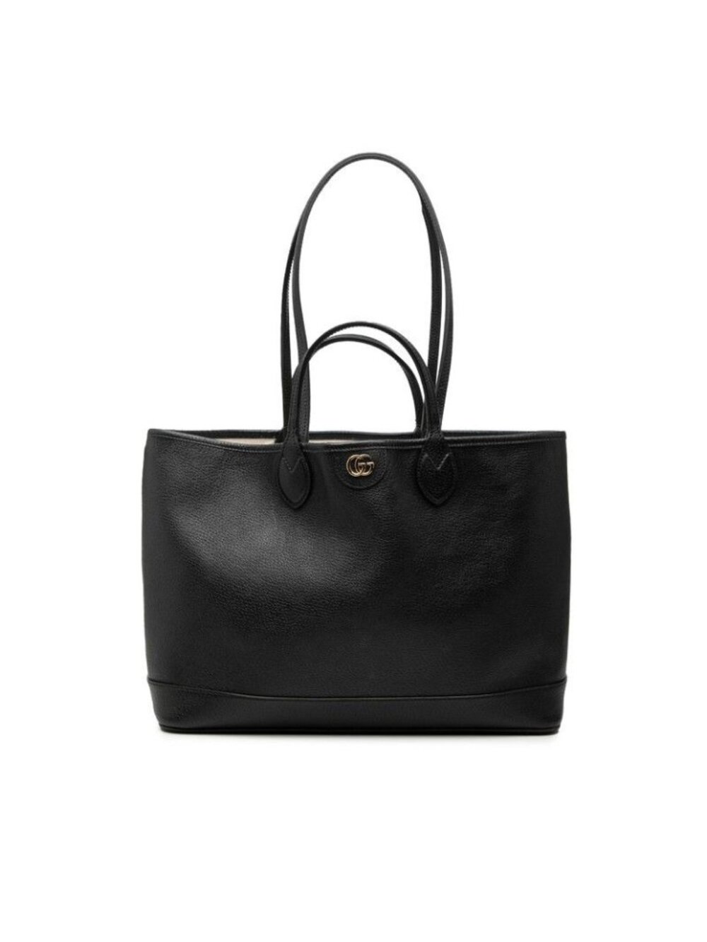 Gucci Double Tote Black Leather